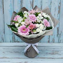 Букет цветов из:  Герберы, Альстромерии и Хризантемы в Усолье