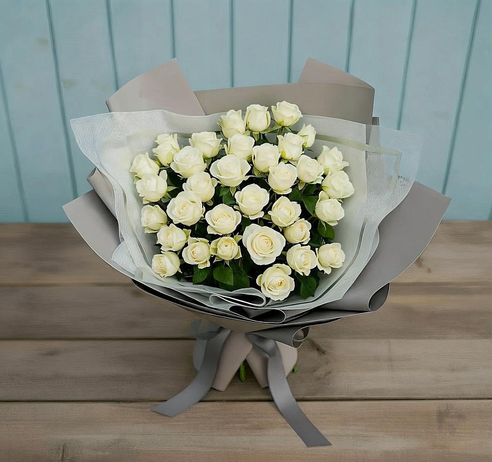 Букет Белоснежная нежность в Усолье