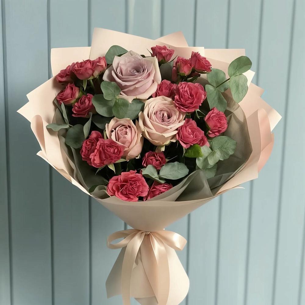 Букет цветов из: Гвоздики и Розы в Усолье