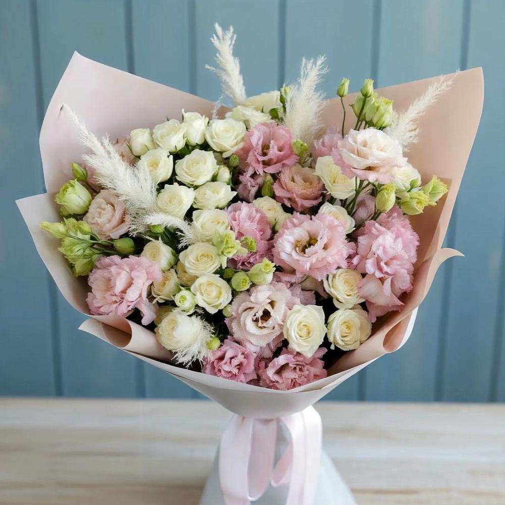 Букет цветов из: Альстромерии и Розы в Усолье