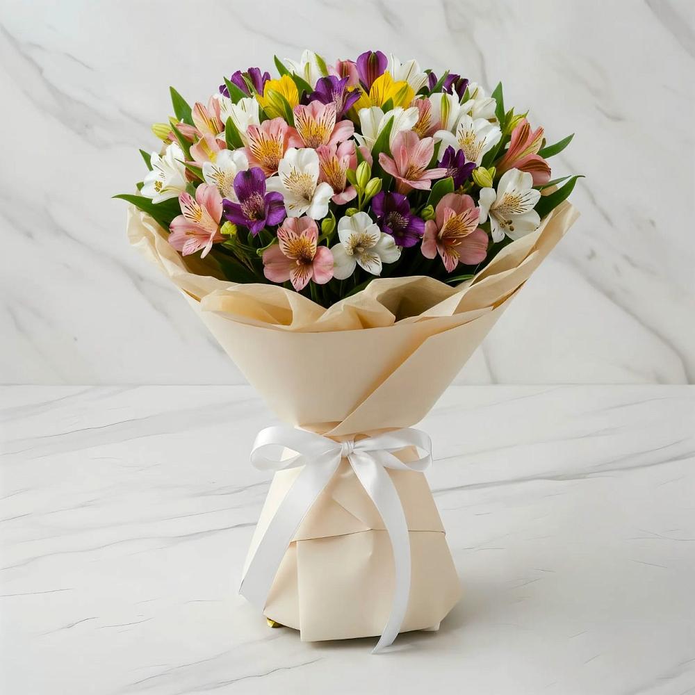 Букет цветов из: Альстромерии в Усолье