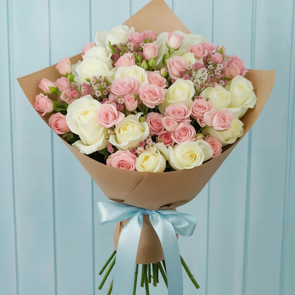 Букет цветов из: Розы в Усолье