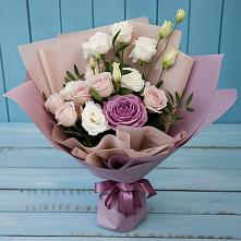 Букет цветов из:  Розы и Лизиантусы #REPLACE_PRED# Усолье