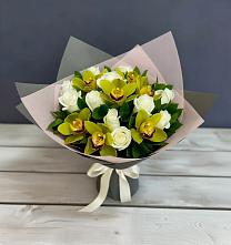 Букет цветов из:  Орхидеи и Розы в Усолье