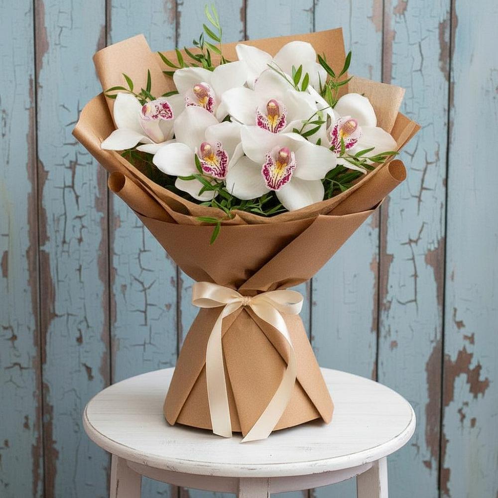 Букет цветов из: Орхидеи и Розы в Усолье