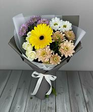 Букет цветов из:  Розы, Герберы и Хризантемы в Усолье