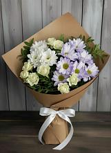 Букет цветов из:  Хризантемы и Розы в Усолье