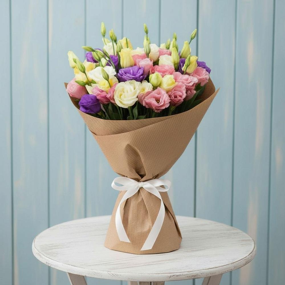 Букет цветов из: Лизиантусы в Усолье