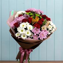 Букет цветов из:  Розы, Хризантемы и Альстромерии в Усолье