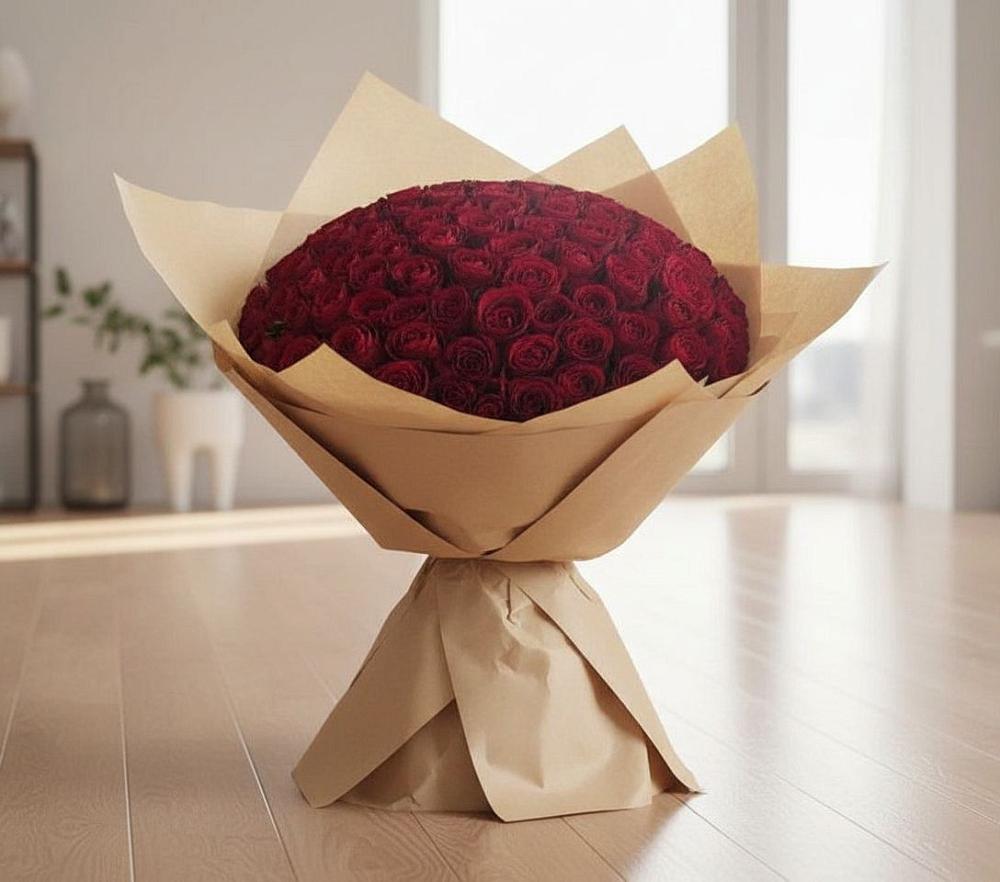 Букет 101 Красная роза в Усолье