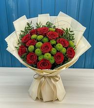 Букет цветов из:  Розы и Хризантемы в Усолье