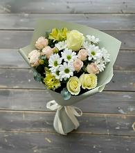 Букет цветов из:  Альстромерии, Розы и Хризантемы в Усолье