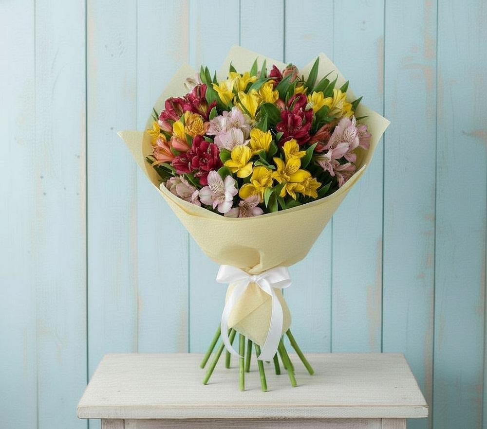 Букет цветов из: Альстромерии в Усолье