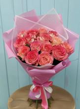 Букет 15 Розовых роз Равель в Усолье