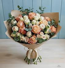 Букет цветов из:  Альстромерии и Розы #REPLACE_PRED# Усолье